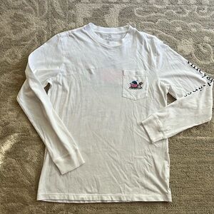 Vineyard Vines boys unisex L 16 baseball whale soft cotton logsleeve tee